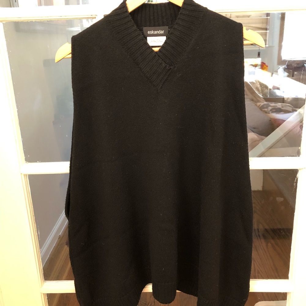 Eskandar merino wool v-neck sweater vest